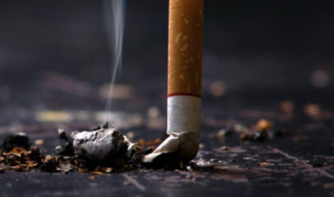 cigarette being stubbed out 