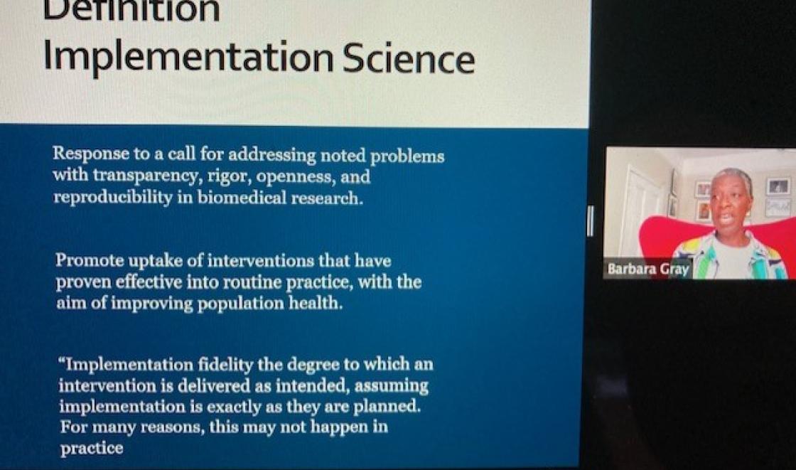 Barbara Gray at Implementation Science research conference