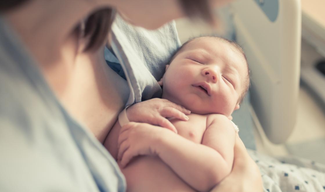 Mother and newborn baby