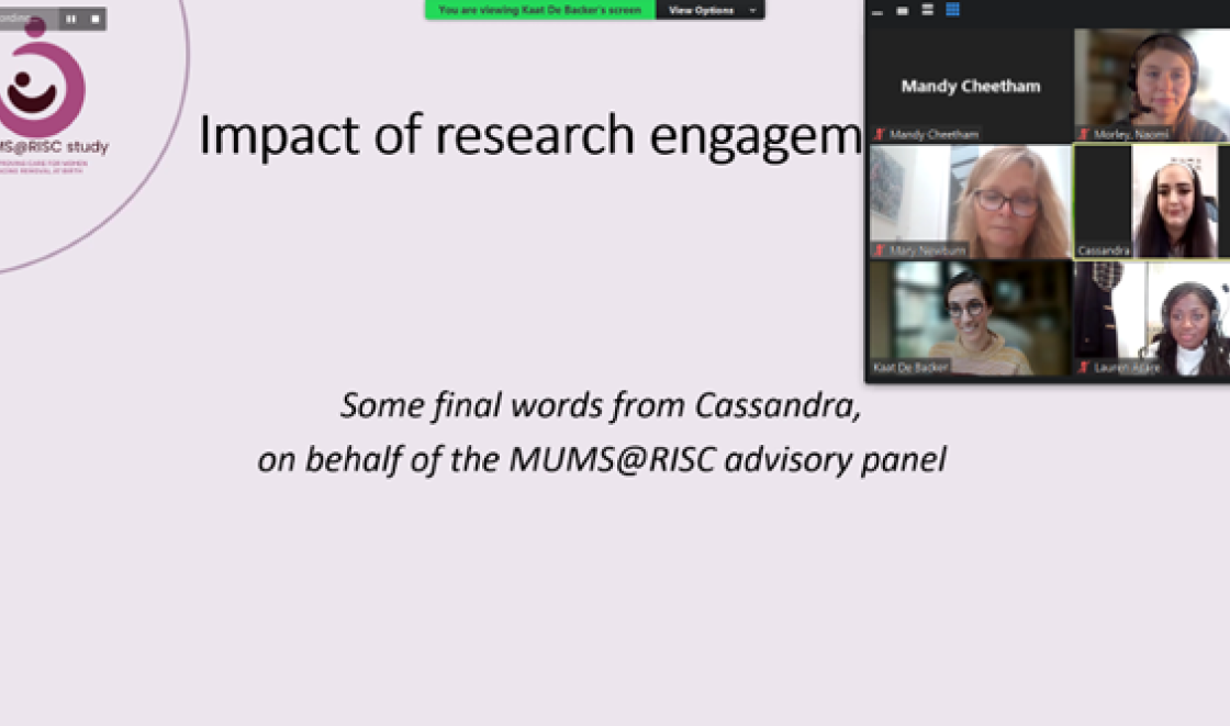 PPIE capacity building event screenshot